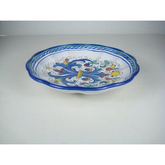 Deruta Hand Painted Italian Ceramic Plate Wall Hanging Floral Italy 7 Inch Decor - Picture 8 of 10